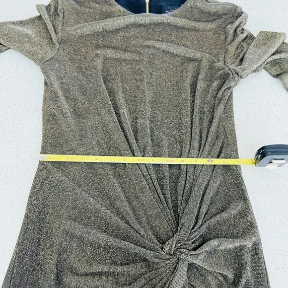 Ted Baker London Lizzey Twist Gold Dress size 3 - Picture 10 of 10